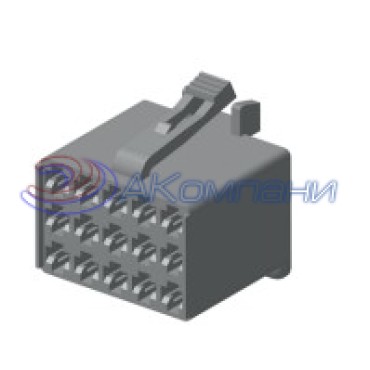 Ф57.830.043 Колодка гнездовая 15-контактная 2,8мм центрального переключателя (ЦПС ГАЗ)