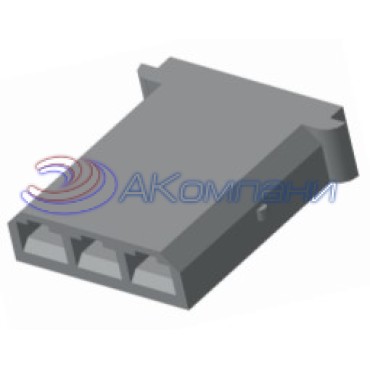 2108-3724377, Ф57.830.049 Колодка гнездовая 3-контактная 2,8мм натуральная