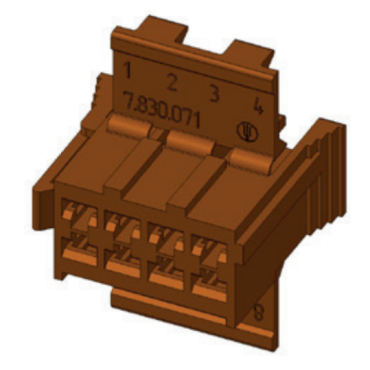Ф57.830.071-01 Колодка гнездовая 8 контактов коричневая (аналог AMP 927368-1)