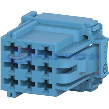 6-968971-1 Корпус разъема MCP 2.8 вилка "мама" 9 контактов голубой