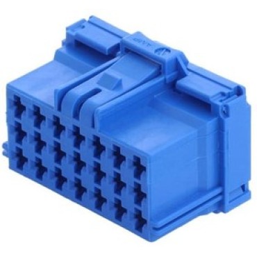 6-968975-1, Корпус разъема вилка 5mm, MCP 2.8, 21 контакт синий