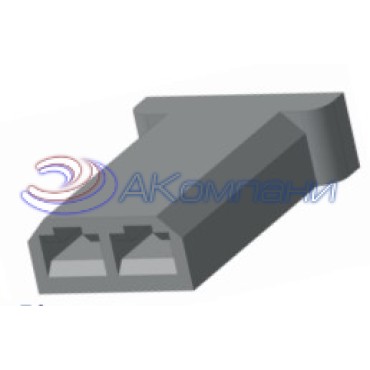 2108-3724376 Колодка гнездовая 2 конт. 2,8 мм, для подключения датчиков (ОКП 45 7373 9025, 604202)