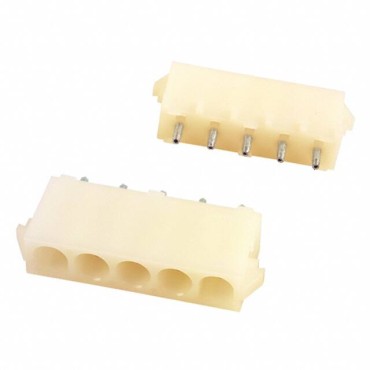 Вилка прямая для монтажа однорядная 6.35 мм 5 контактов UL94V-2 640466-1 Tyco Electronics