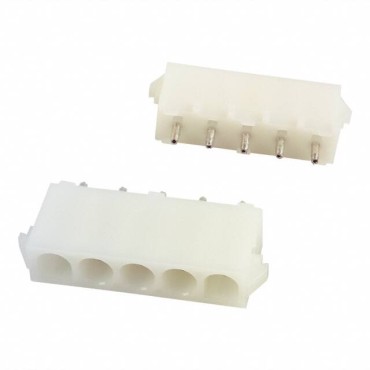 Вилка прямая для монтажа однорядная 6.35 мм 5 контактов UL94V-0 640900-1 Tyco Electronics