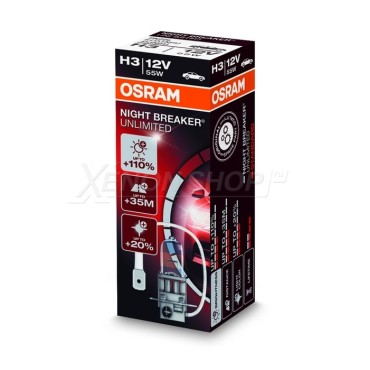 Галогенная Лампа Н 3 12V 55W +110% яркости NIGHT BREAKER UNLIMITED OSRAM