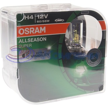 Галогенная Лампа Н 4 12V 60/55W +30% яркости ALSEASON SUPER OSRAM