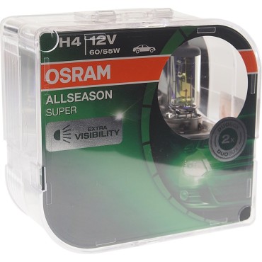 Галогенная Лампа Н 4 12V 60/55W +30% яркости ALSEASON SUPER OSRAM
