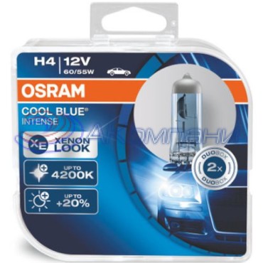 Галогенная Лампа Н 4 12V 60/55W +20% яркости COOL BLUE INTENSE OSRAM