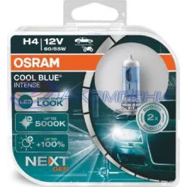 Галогенная Лампа Н 4 12V 60/55W +100% яркости 5000K COOL BLUE INTENSE NEXT OSRAM