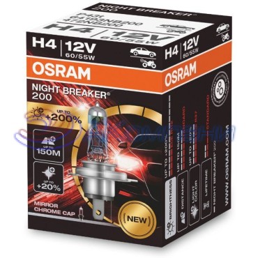 Галогенная Лампа Н 4 12V 60/55W +200% яркости NIGHT BREAKER 200 OSRAM