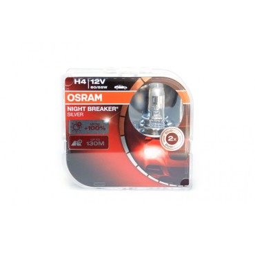 Галогенная Лампа Н 4 12V 60/55W +100% яркости NIGHT BREAKER SILVER OSRAM
