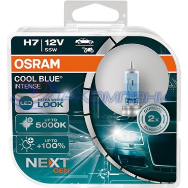 Галогенная Лампа Н 7 12V 55W + 100% яркости 5000K COOL BLUE INTENSE NEXT OSRAM