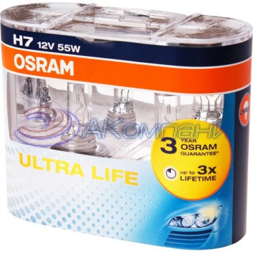 Галогенная Лампа Н 7 12V 55W увелич. срок службы UlLTRA LIFE OSRAM