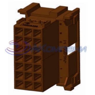 КДПА.732313.008 Колодка штыревая 21-контактная 2,8мм, коричневая (аналог  Tyco 1-967630-1)