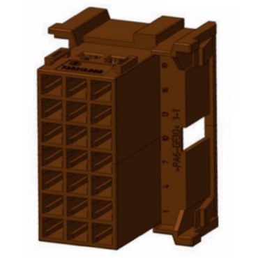 КДПА.732313.008 Колодка штыревая 2,8мм, коричневая (аналог колодки TYCO Electronics (1-967630-1)