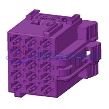 КДПА.732313.012 Колодка гнездовая 12-контактная 2,8мм, пурпурная (аналог Tyco 1-967623-1)