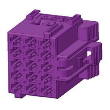 КДПА.732313.012 Колодка гнездовая 2,8мм, фиолетовая (аналог колодки TYCO Electronics (1-967623-1)