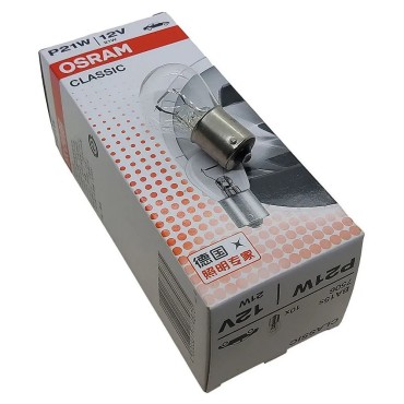 Лампа накаливания P21W (BA15s) 12V OSRAM