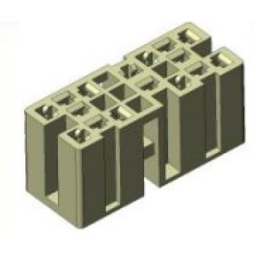 СЦНК.757555.500.14.00 Колодка гнездовая 16-ти контактная 2,8мм аналог АвтоВАЗ 2114-3724500 