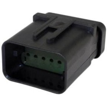 776438-4, Корпус разъема 4.5mm, AMPSEAL 16, Штекер, 12 контактов CAP ASSY 14-20 AWG черный