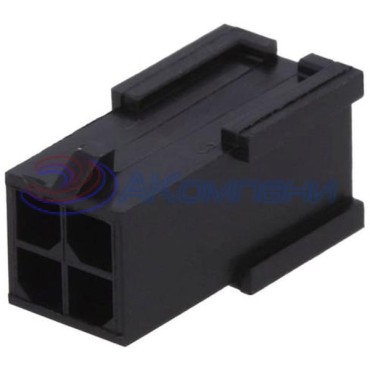 794616-4, Разъем АС "папа" PIN 4 без контактов 3мм провод