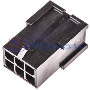 794616-6, Разъем АС "папа" PIN 6 без контактов 3мм провод