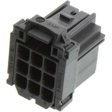 8-968971-2 Корпус разъема MCP 2.8 вилка "мама" 9 контактов серый