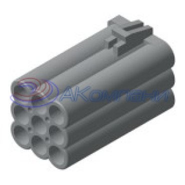 Ф57.830.079 Колодка гнездовая 9-контактная под клеммы «AMP» (Аналог АМР 928523-1)