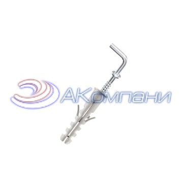 Дюбель с Г-образным крюком саморезом PA 6 EB/P4 6X30 GC ELEMATIC 8702403