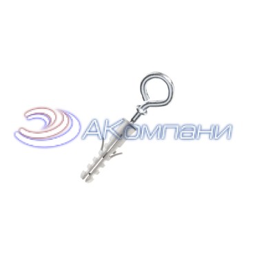 Дюбель с крюком-кольцом саморезом PA 6 EB/P3 6X30 OC ELEMATIC 8702433