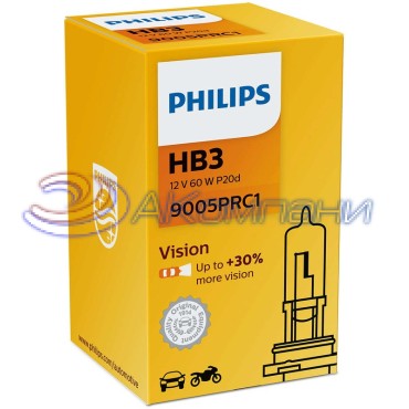 Лампа галогенная НВ3 12v 65w PHILIPS