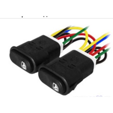 Выключатель-клавиша электростеклоподъемников 92.3709 двойной с колодками (в сборе с проводами)