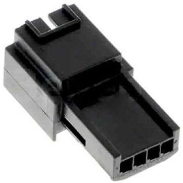 936121-2, Корпус разъема, 4 позиции, шаг 2,54мм, черный, Wire-to-Wire, MQS TAB