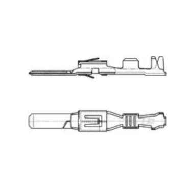 962883-1 Контакт штыревой с замком 2.8 мм на провод 0,5-1,0мм²