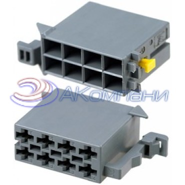 963120-1 Корпус разъема розетка 8 контактов 5мм прямой монтаж на кабель серый