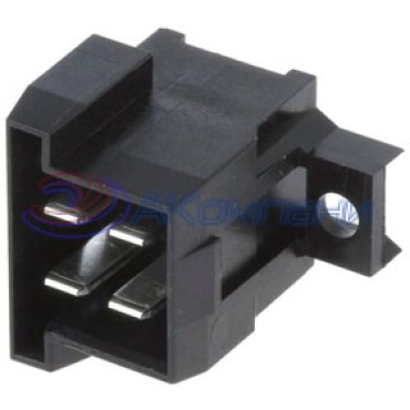 963357-6, Разъем 4 POS 5.6mm Solder ST Thru-Hole Automotive