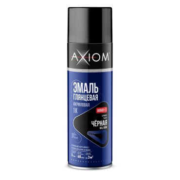 Эмаль глянцевая акриловая 1К чёрная 650мл Axiom A9681-1