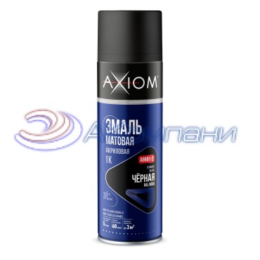 Эмаль матовая акриловая 1К чёрная 650мл Axiom A9681-2