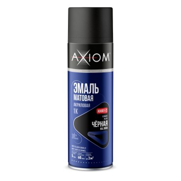 Эмаль матовая акриловая 1К чёрная 650мл Axiom A9681-2