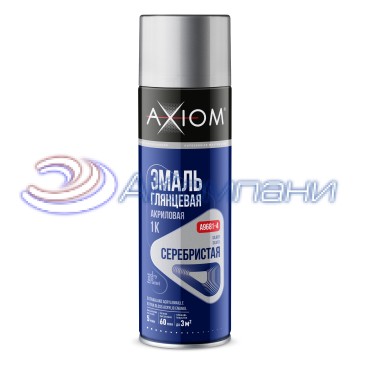 Эмаль глянцевая акриловая 1К серебристая 650мл Axiom A9681-4