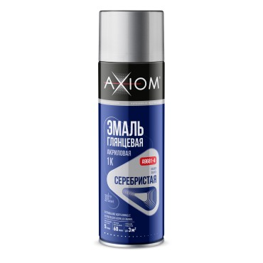 Эмаль глянцевая акриловая 1К серебристая 650мл Axiom A9681-4