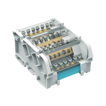 Блок распределения многополюсный 4 полюса, 100А 2/50кв.мм, 7/25кв.мм