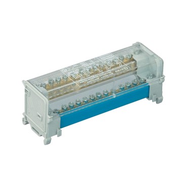 Блок распределения многополюсный 2 полюса, 125А 3/50кв.мм, 15/25кв.мм