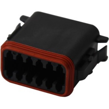DT06-12SB, Разъем PLG, 12P, BLK, N, B