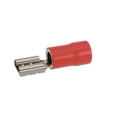 Наконечник-разъем плоский, розетка 6.3x0.8, полностью изолированный, для кабеля сечением до 1.5кв.мм