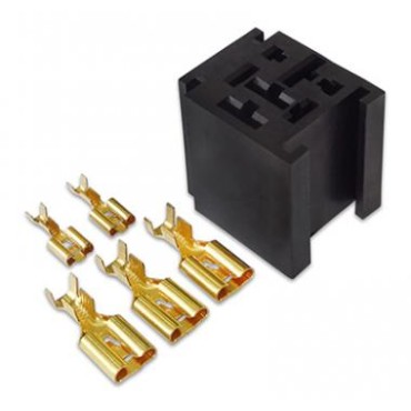 Колодка реле с контактами (3шт-9,5мм; 2шт- 6.3мм) КМР5 (аналог TRV6)