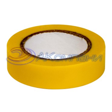 Лента изоляционная ПВХ 19x0,15 20м в рулоне Желтая