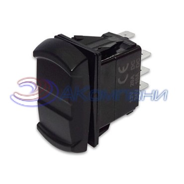 SF50713-3-BWBW Переключатель типа Carling, 12-24В ON-OFF-ON с белой подсветкой