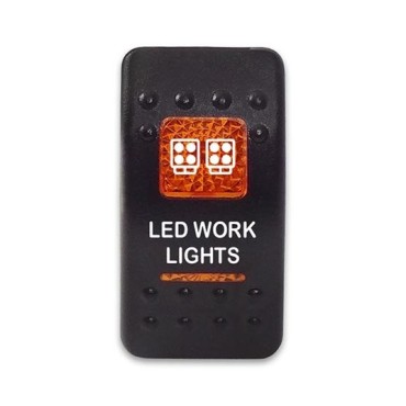 SF50713-6-4P-A6BO-12 Переключатель типа Carling, 12-24В ON-OFF «LED Work Lights» с оранжевой подсветкой 4 контакта