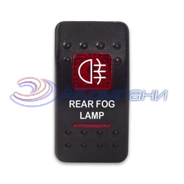 SF50713-6-4P-A6BR-07 Переключатель типа Carling, 12-24В ON-OFF «Rear Fog Lamp» с красной подсветкой 4 контакта